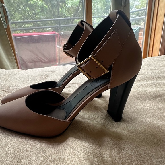 Marni Beige Leather Block Heel Ankle Strap - Picture 2 of 6